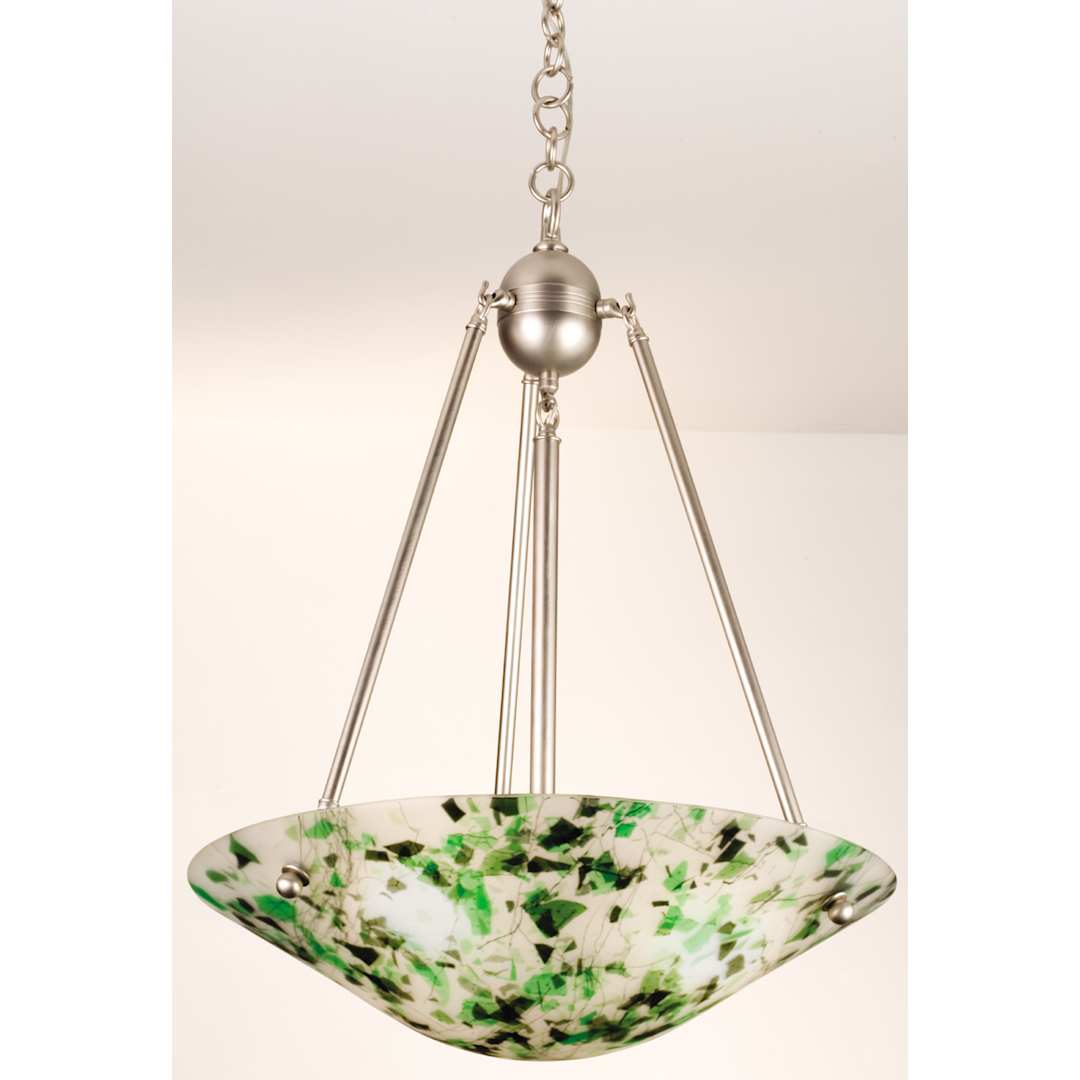 3 Light 20-1/2" Wide Pendant with Handmade Shade