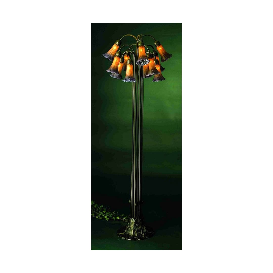 Stained Glass / Tiffany Floor Lamp from the Lilies Collection