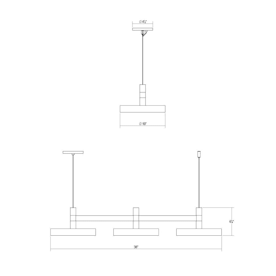 Systema Staccato 30" Wide LED Commercial Linear Pendant