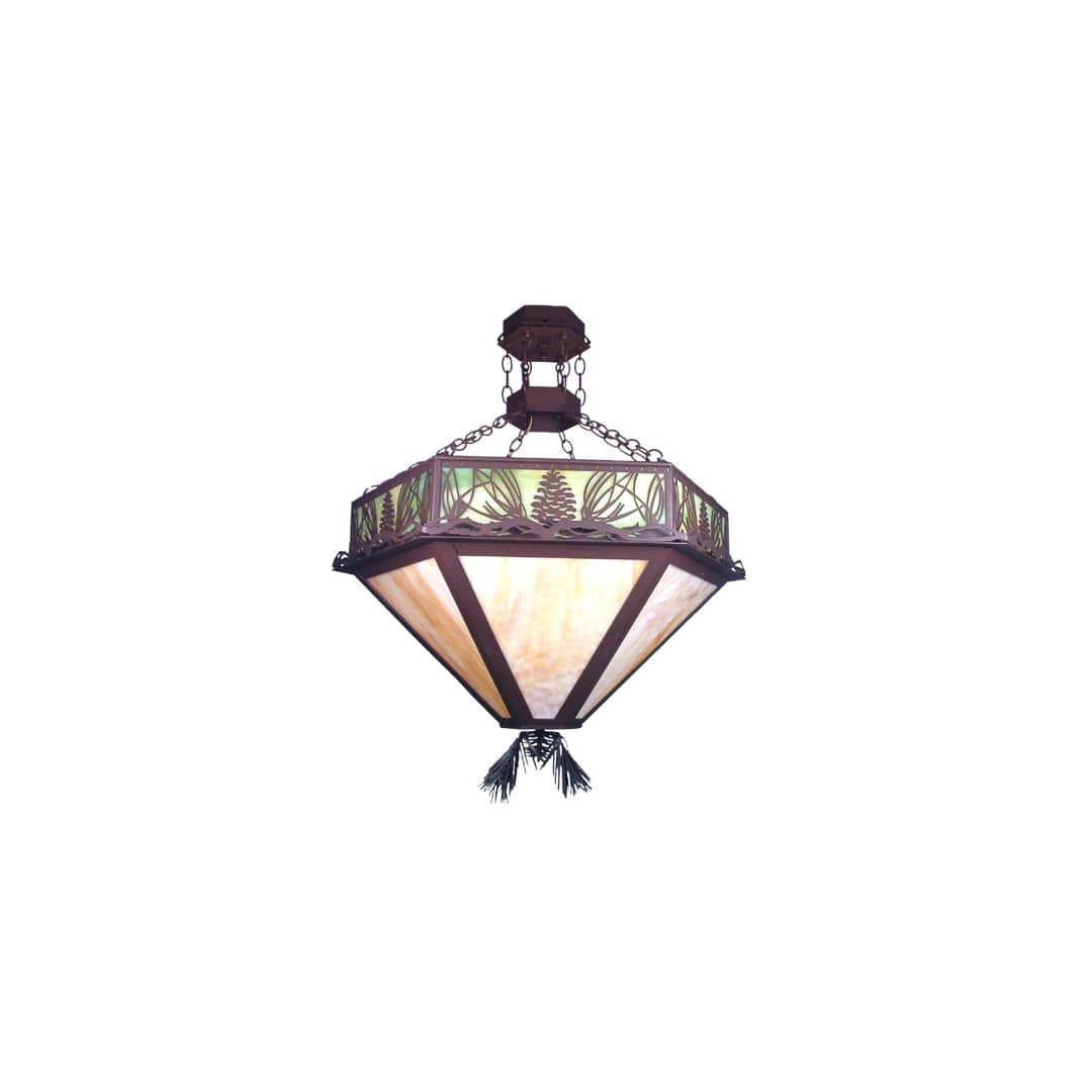 4 Light 32" Wide Pendant with Handmade Shade