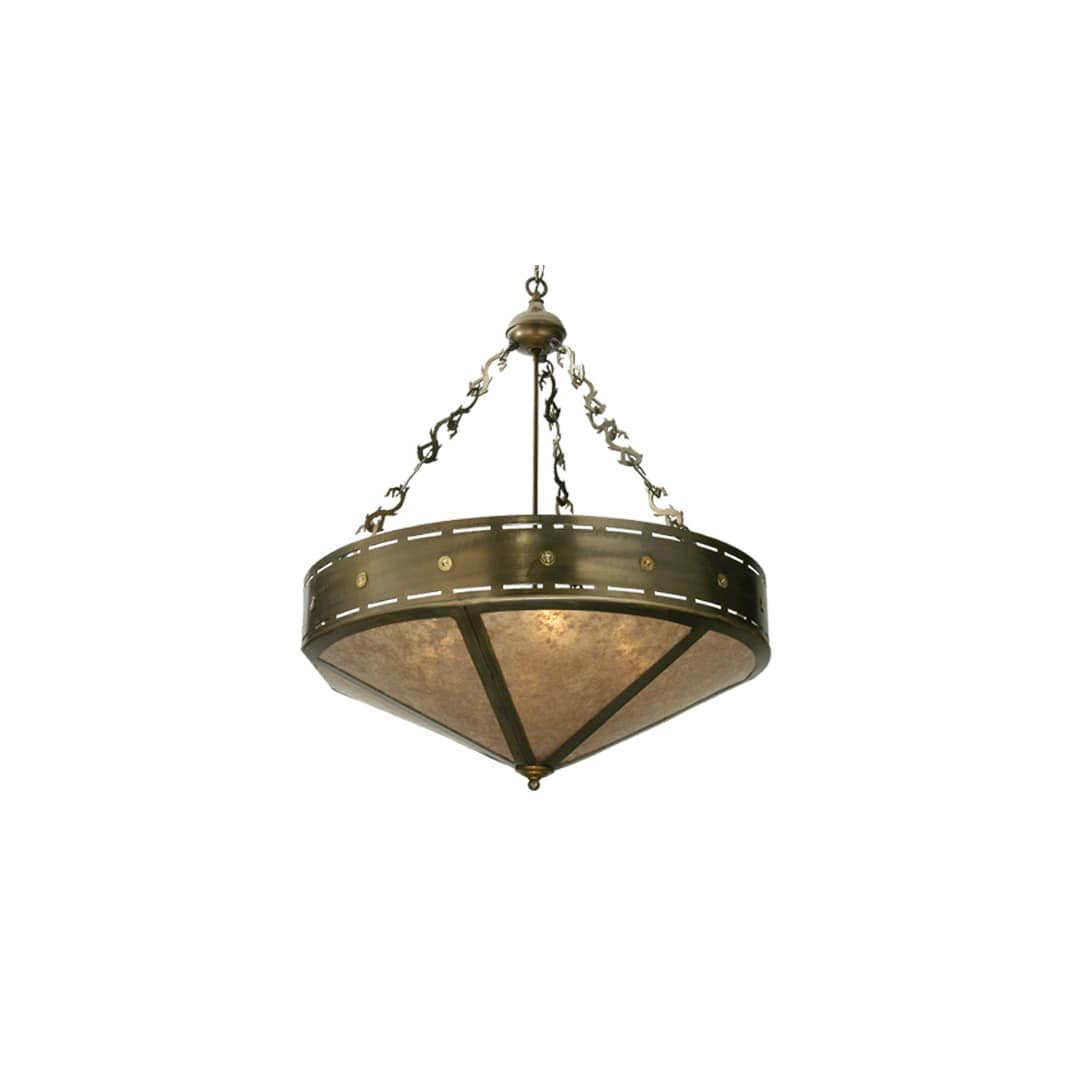 4 Light 30" Wide Pendant with Handmade Shade