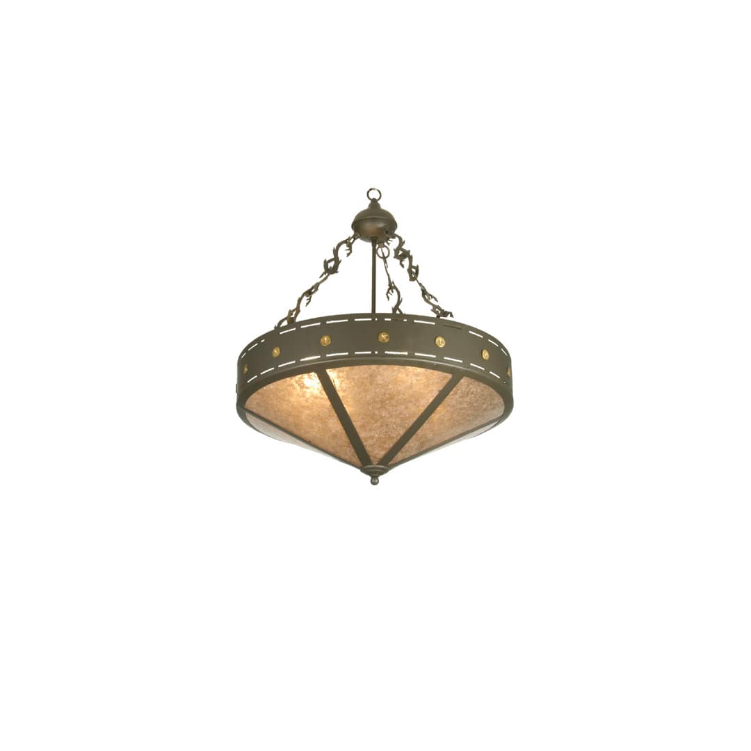 4 Light 24" Wide Mini Pendant with Handmade Shade