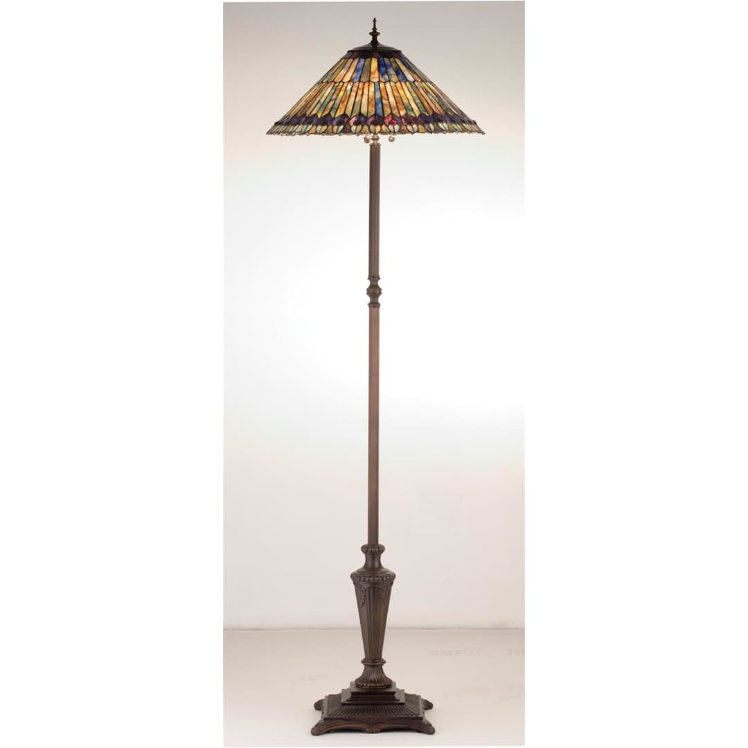 Stained Glass / Tiffany Floor Lamp from the Jeweled Peacock Collection