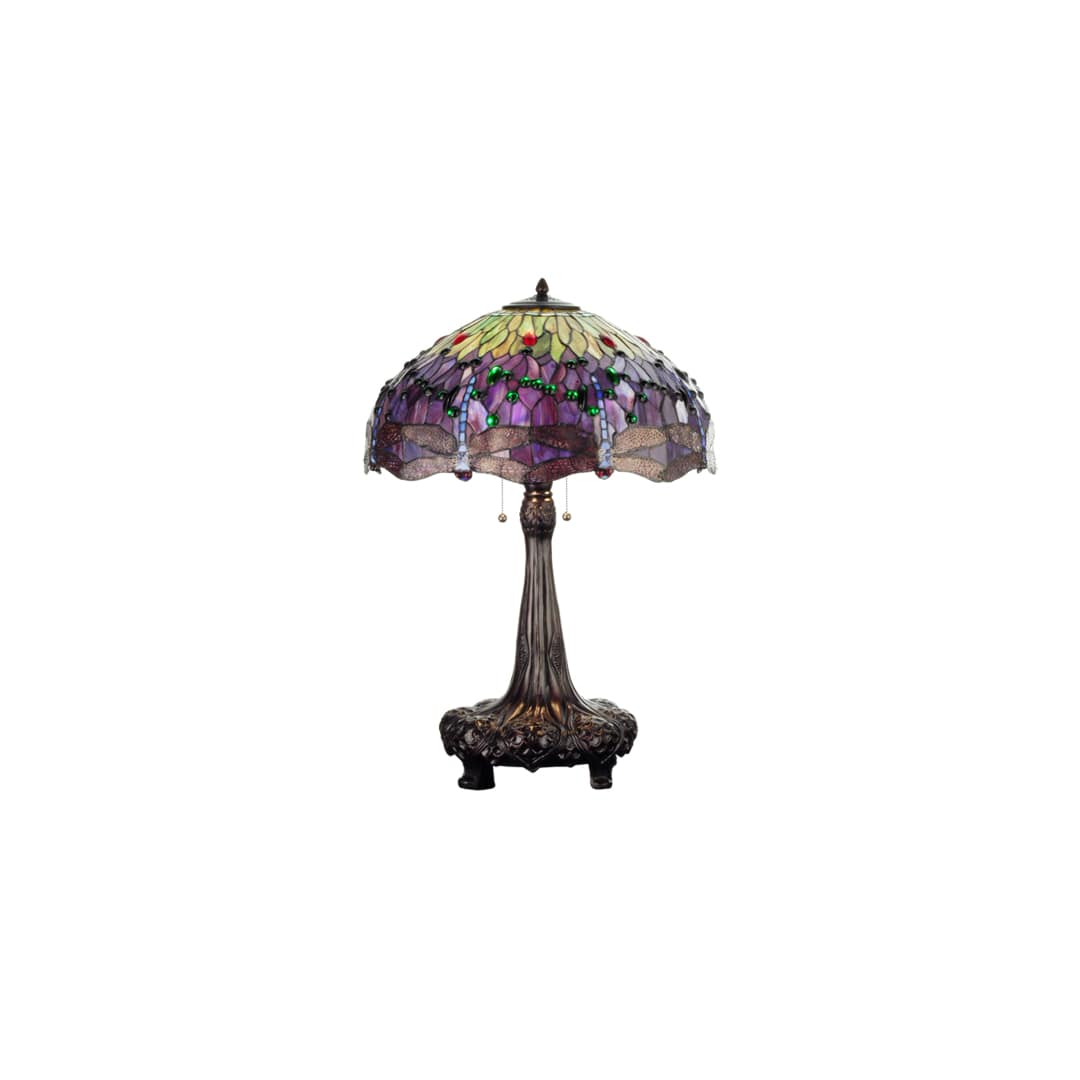 Stained Glass / Tiffany Table Lamp from the Hanginghead Dragonfly Collection