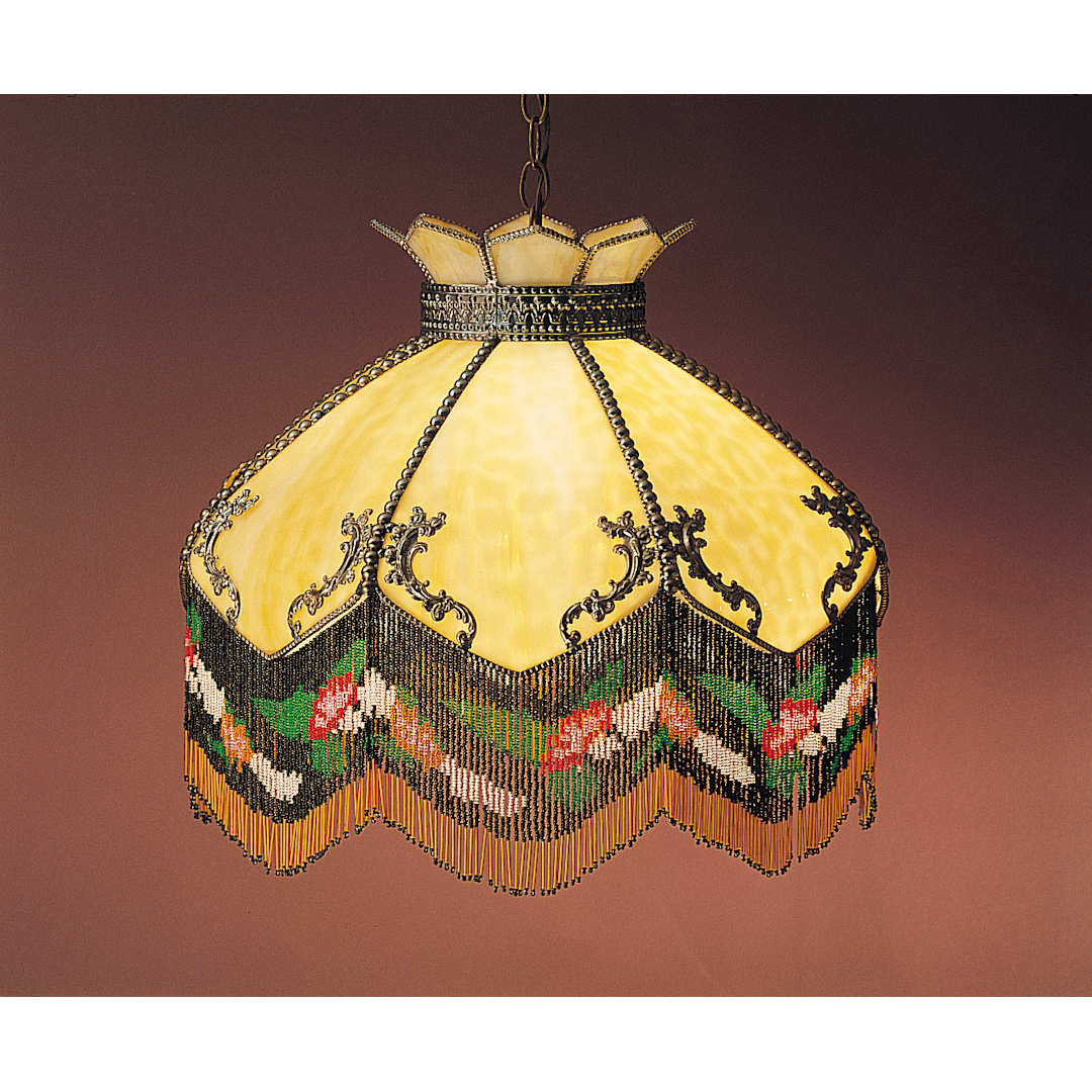 3 Light 21" Wide Mini Pendant with Handmade Shade