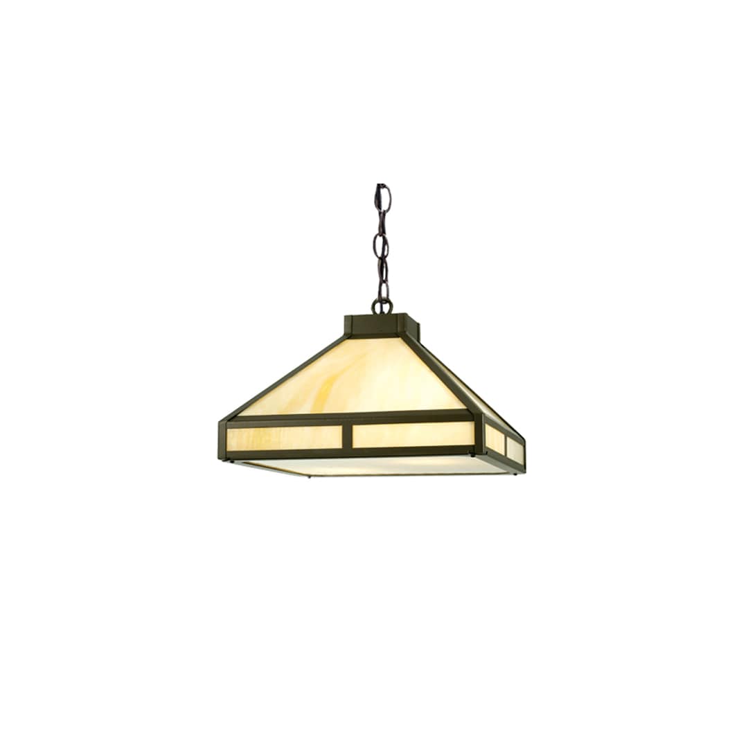 2 Light 18" Wide Pendant with Handmade Shade