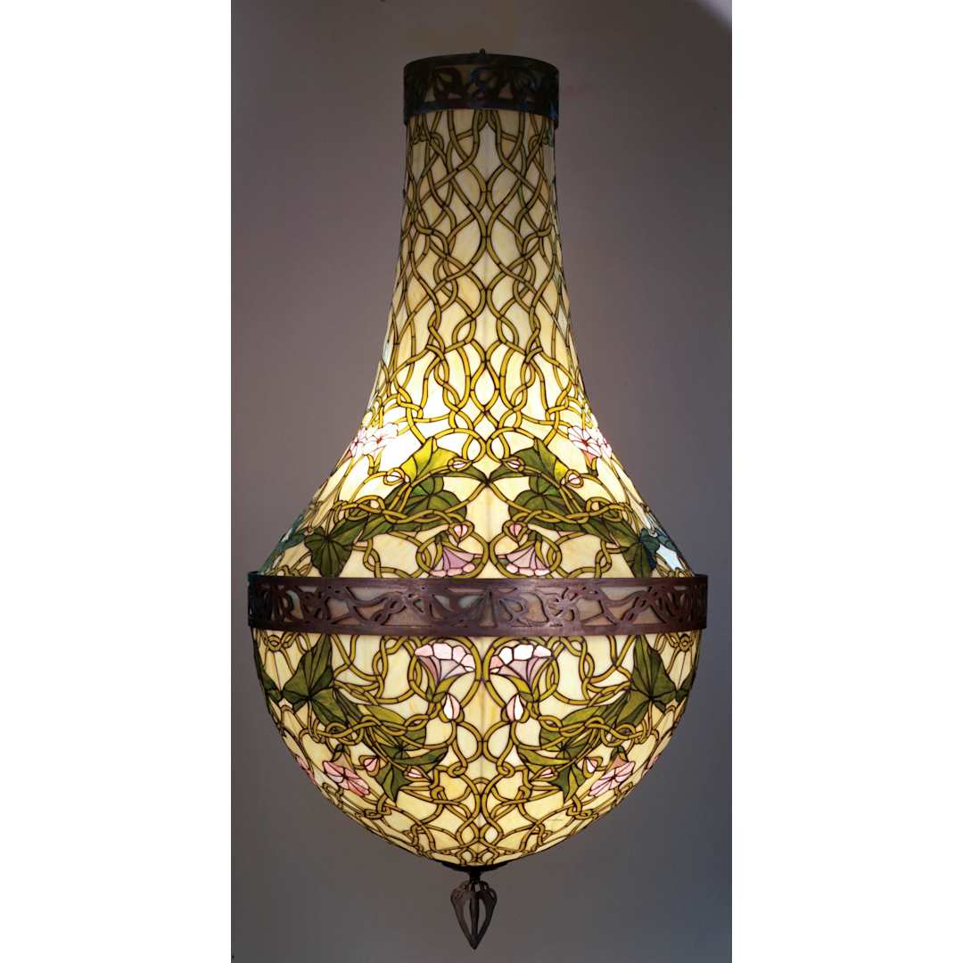 6 Light 35" Wide Pendant with Handmade Shade