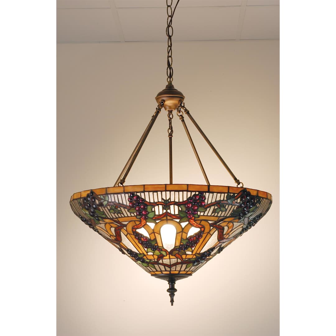 3 Light 24" Wide Pendant with Handmade Shade