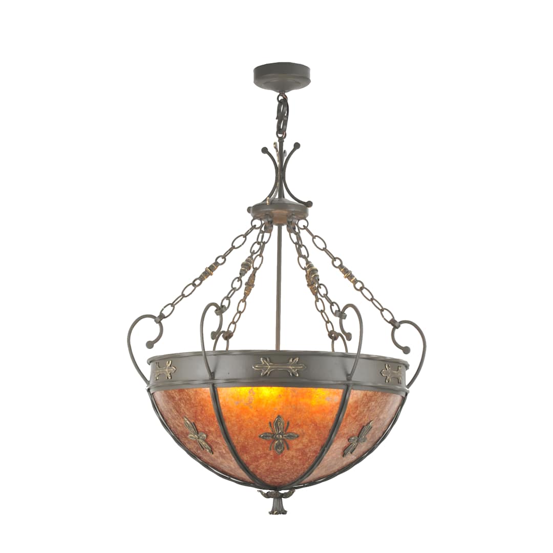 3 Light 26" Wide Pendant with Handmade Shade