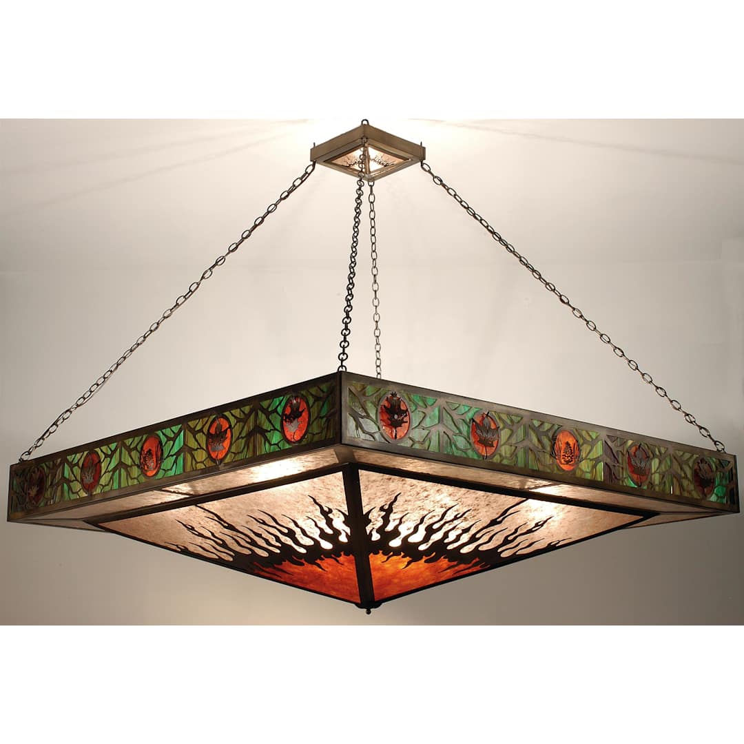 12 Light 21" Wide Pendant with Handmade Shade