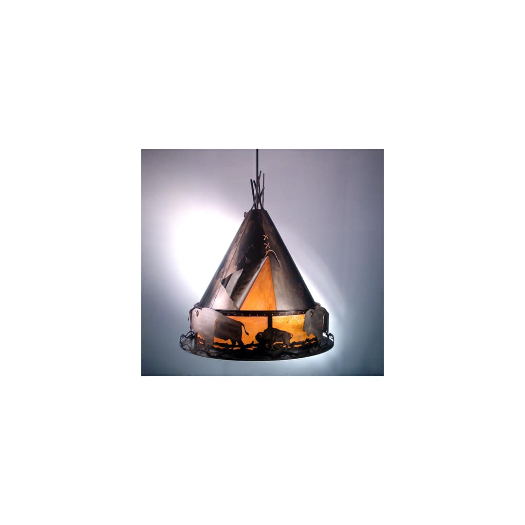 8 Light 36-1/2" Wide Pendant with Handmade Shade