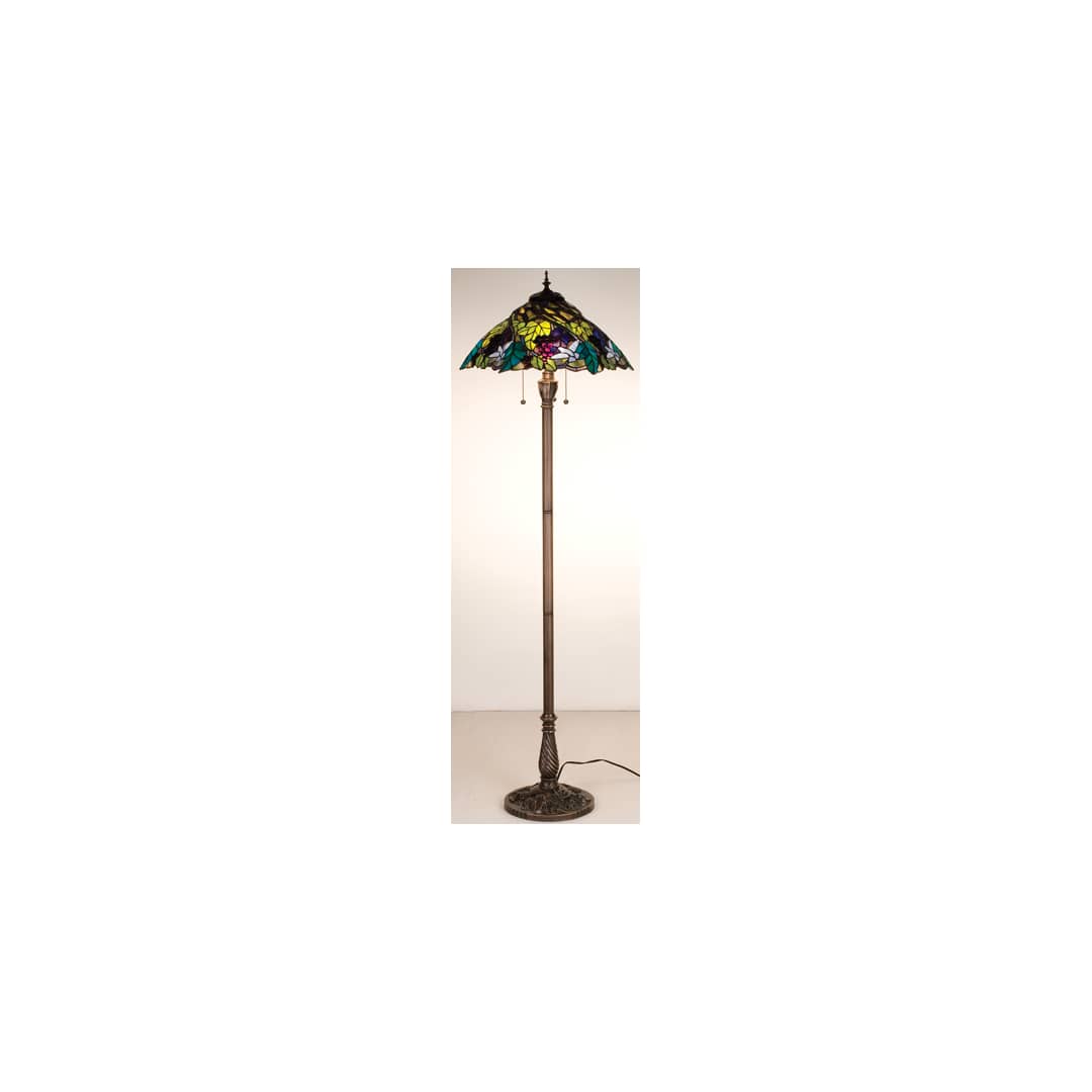 Stained Glass / Tiffany Floor Lamp from the Spiral Grape Collection