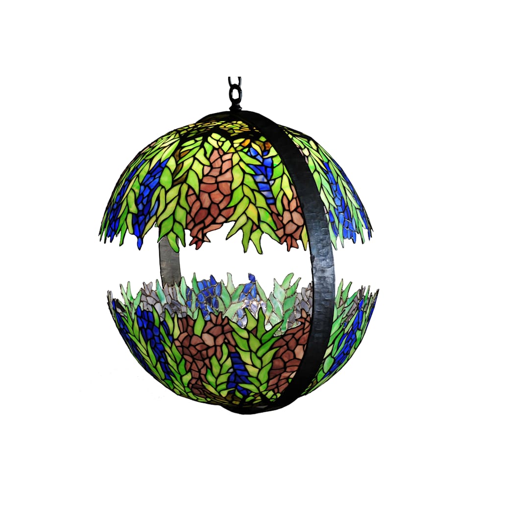 Single Light 24-1/2" Wide Pendant with Handmade Shade