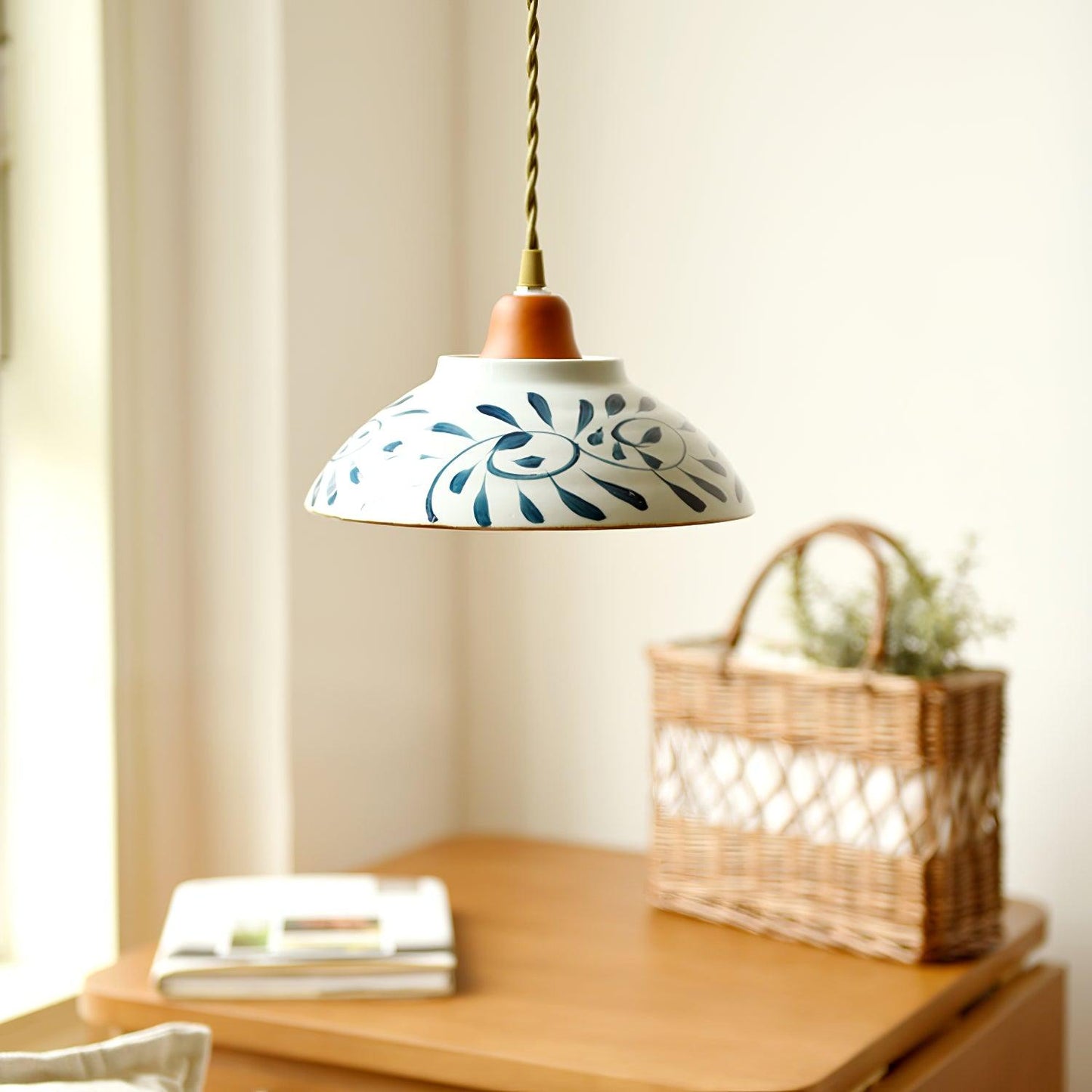 Ceramic Pendant Lamp 9.4 Inch