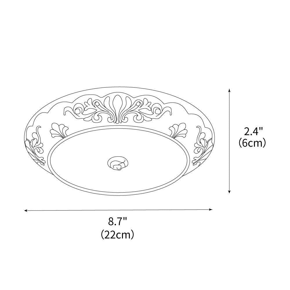 Vintage Carved LED Ceiling Light