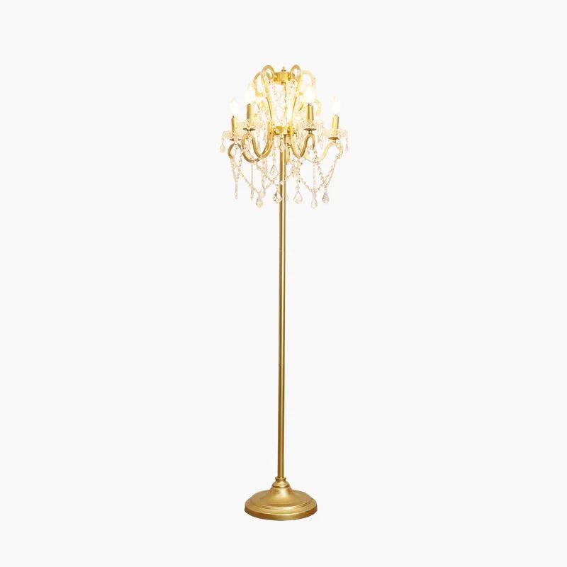 Vintage Crystal Floor Lamp