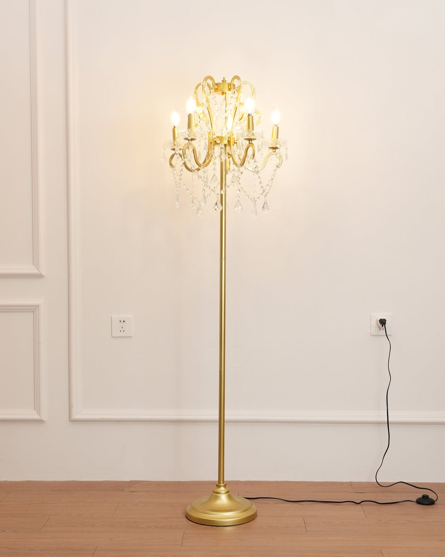 20.9" Crystal Floor Lamp