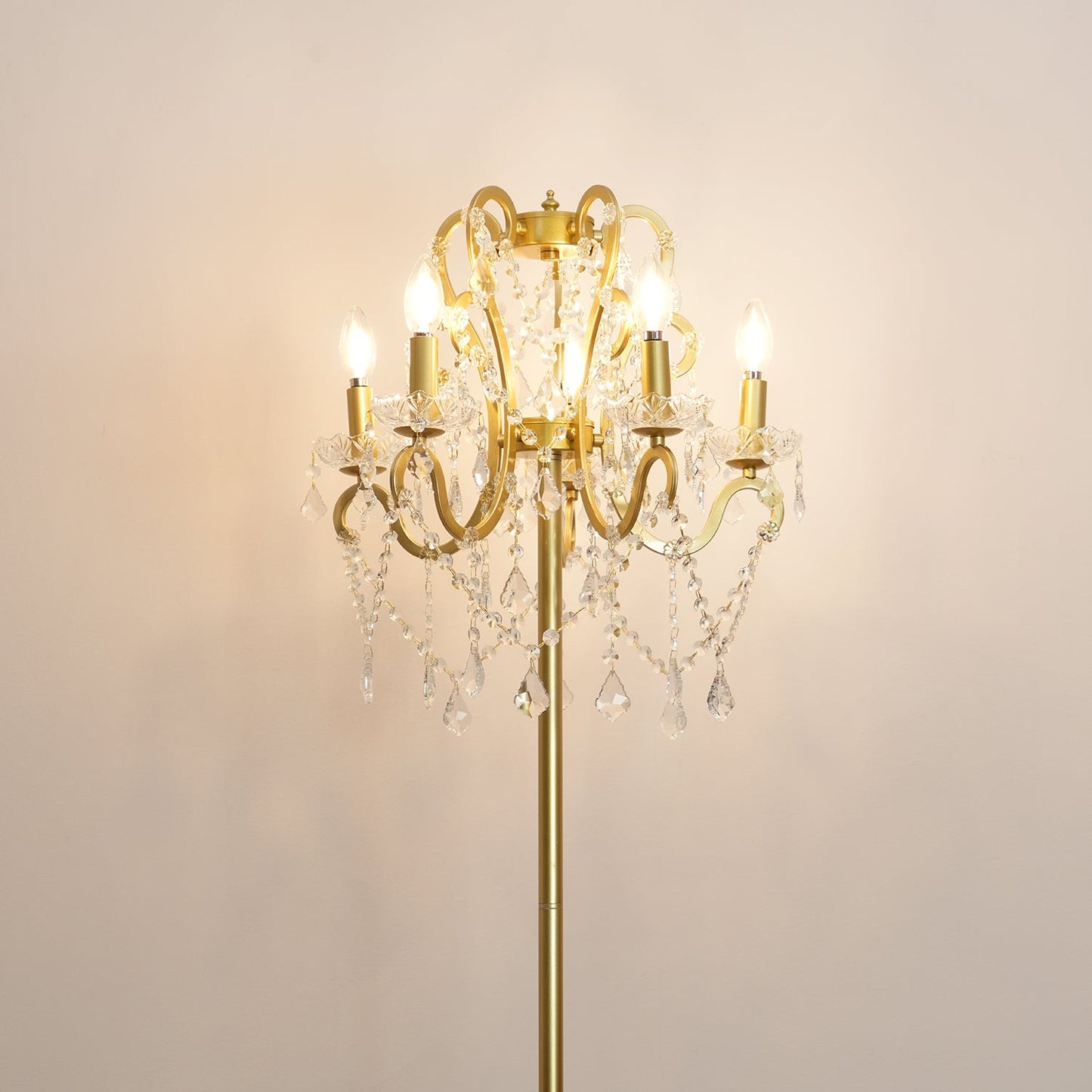 20.9" Crystal Floor Lamp