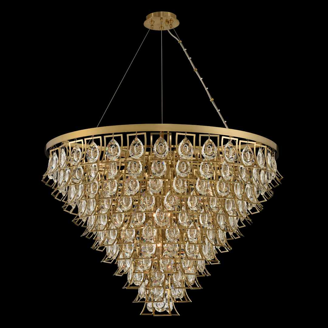 Carmella 36" Wide 11 Tier Waterfall Chandelier with Firenze Crystal