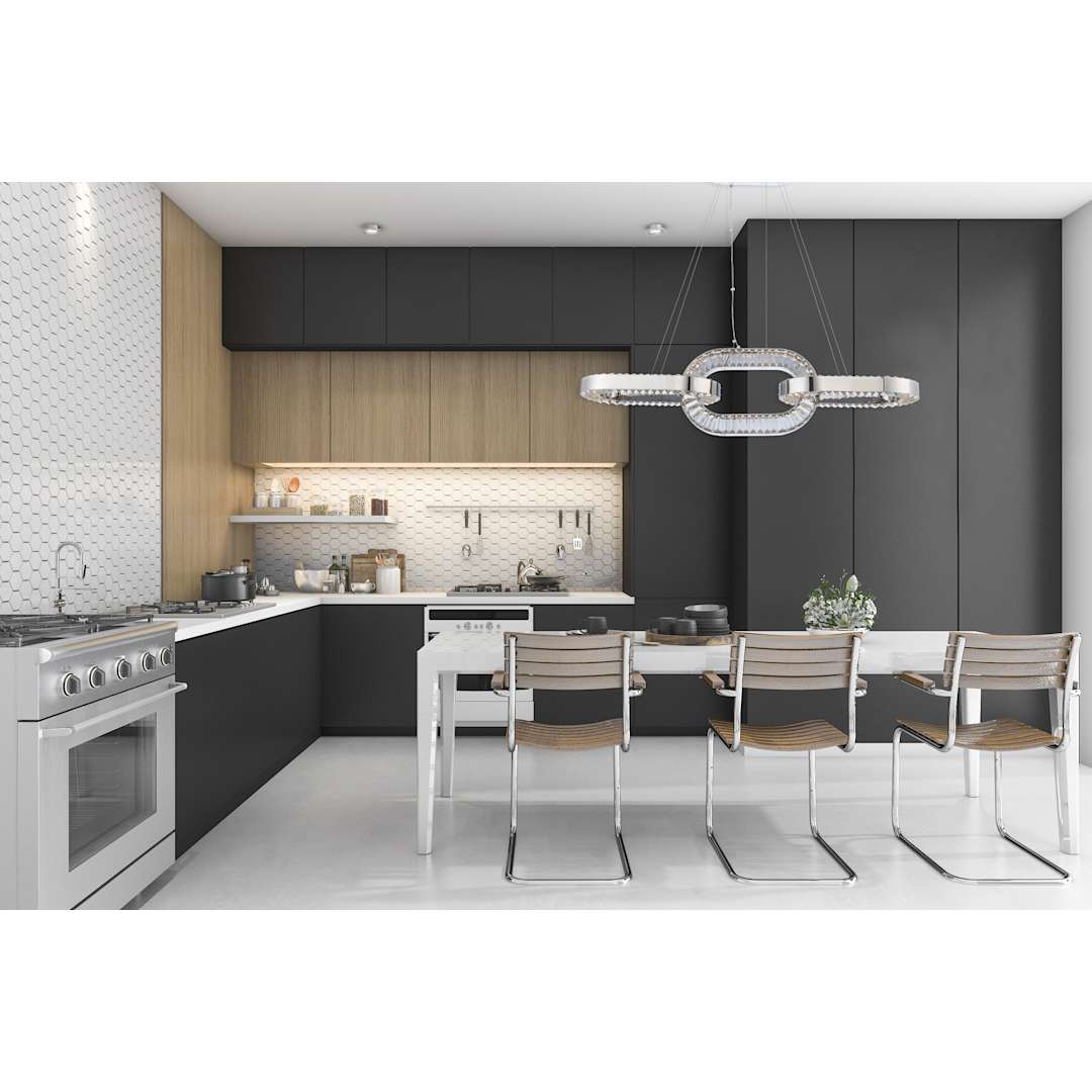 Catena 3 Light 12" Wide LED Pendant with Firenze Crystal