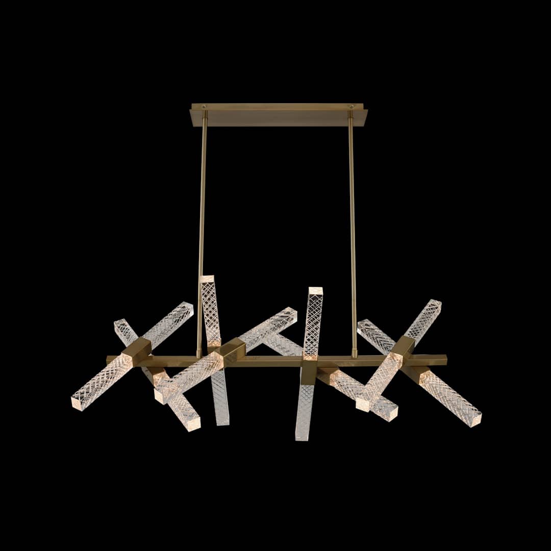 Apollo 16 Light 47" Wide LED Abstract Chandelier with Firenze Crystal