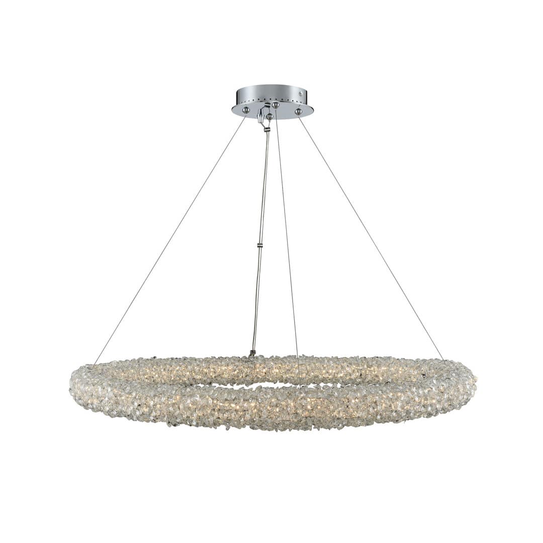 Lina 32" Wide LED Ring Chandelier with Firenze Crystal