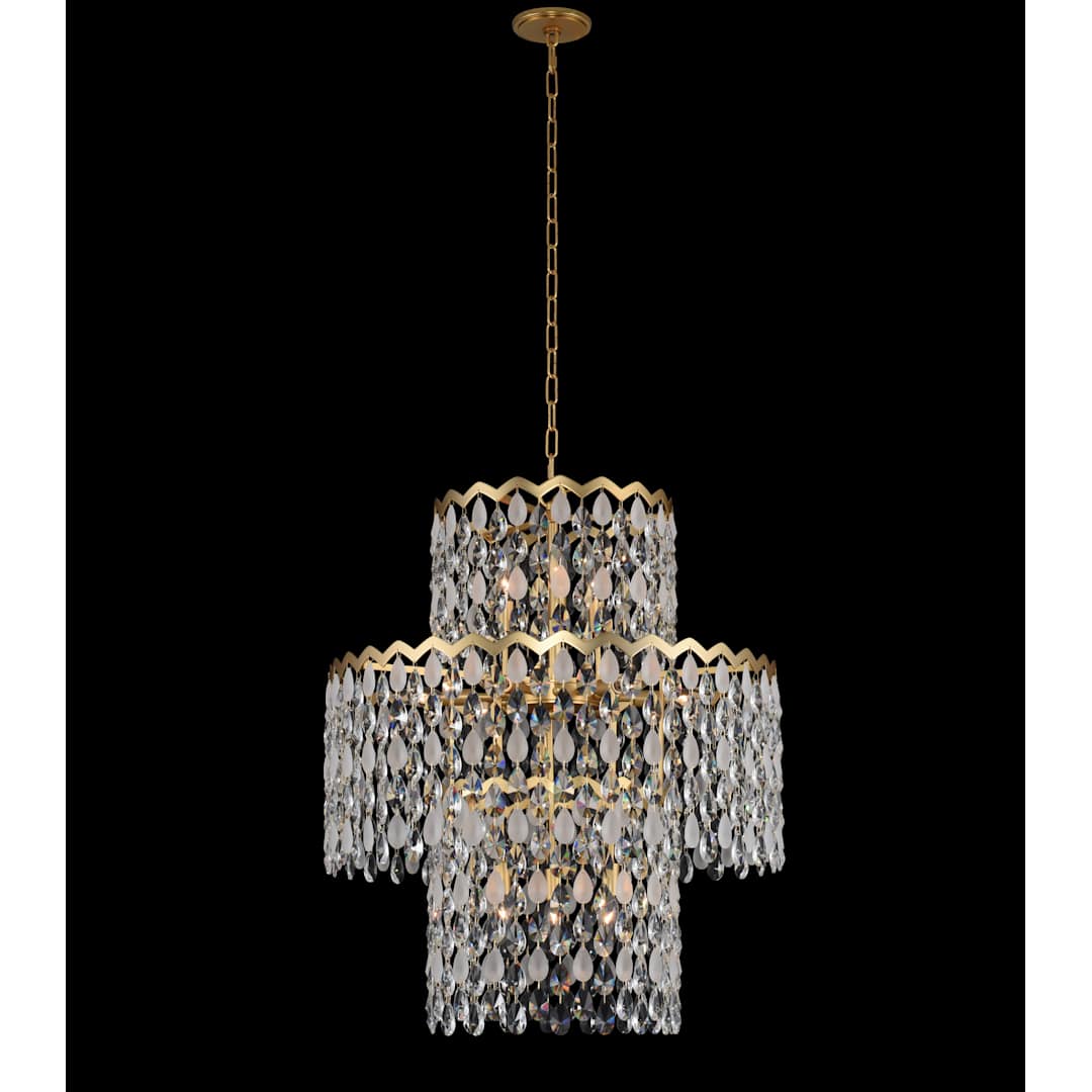 Caretta 27" Wide Drum Chandelier with Firenze Crystal