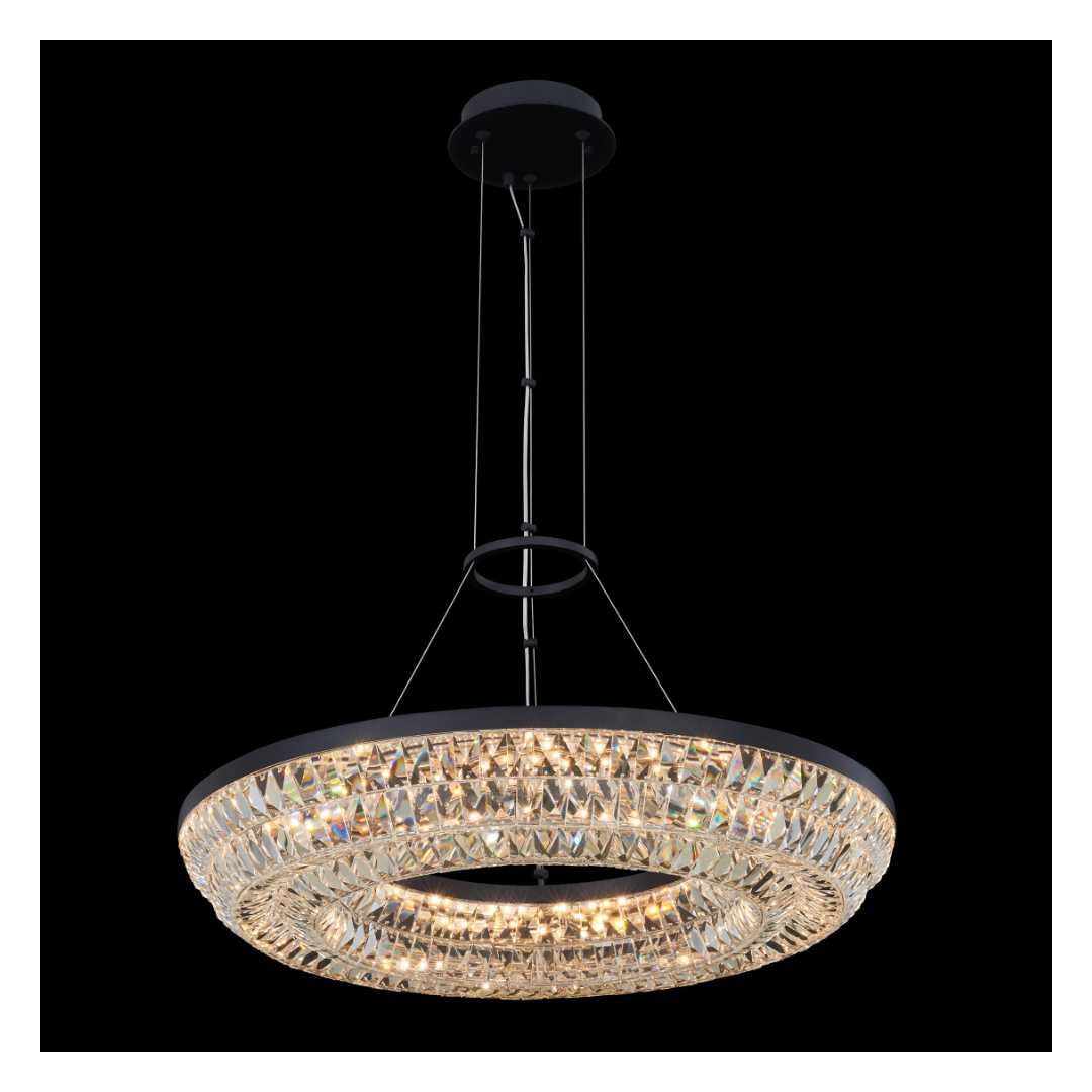 Zaga 26" Wide LED Crystal Pendant
