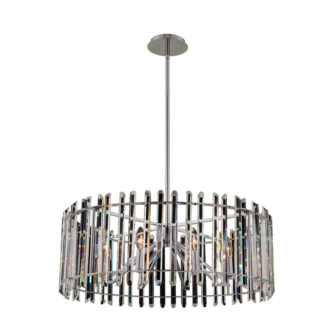 Viano 8 Light 28" Wide Crystal Drum Chandelier