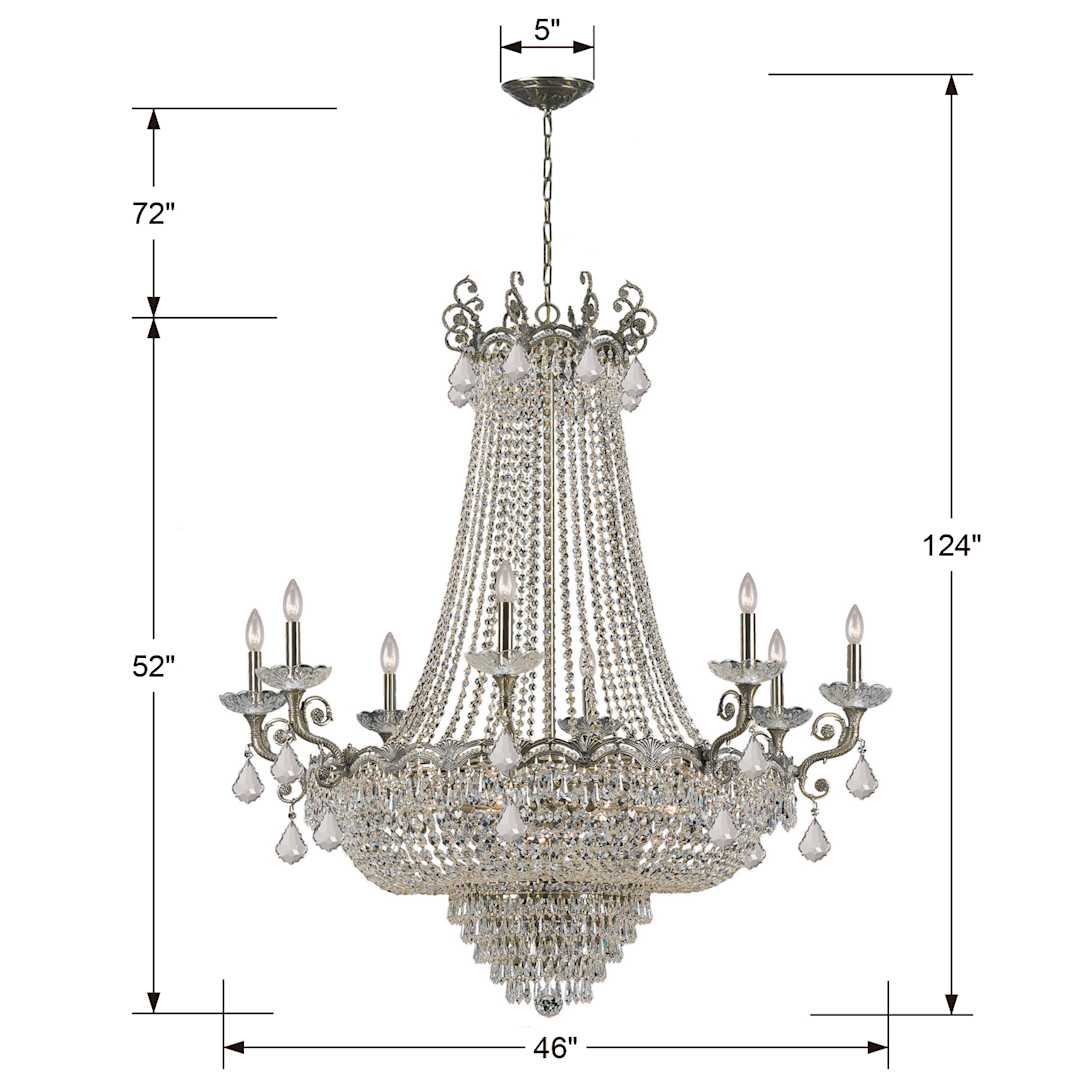 Majestic 20 Light 46" Wide Crystal Chandelier with Hand Cut Crystal Accents