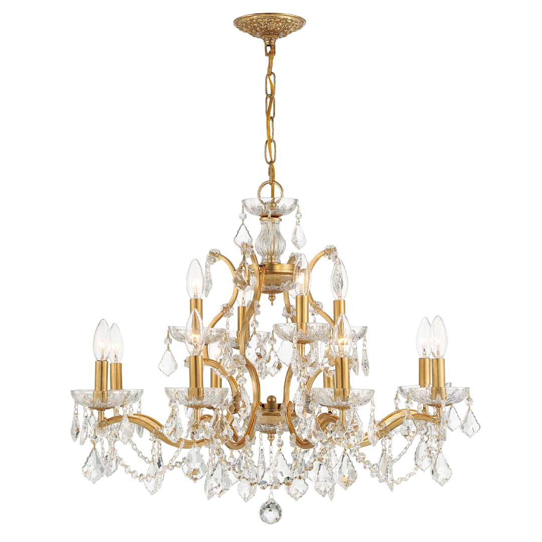 Filmore 12 Light 29" Wide Crystal Candle Style Chandelier