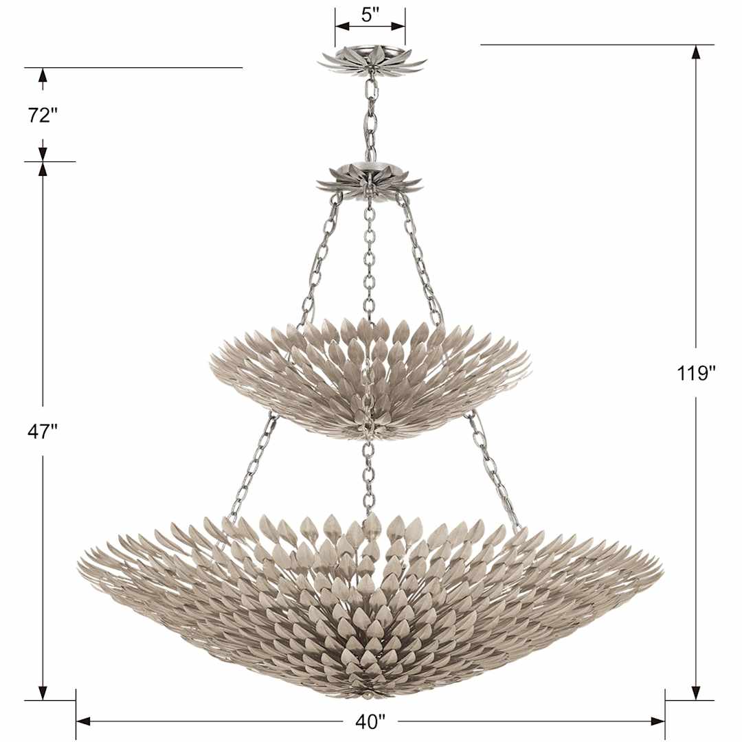 Broche 18 Light 40" Wide Wrought Iron Chandelier