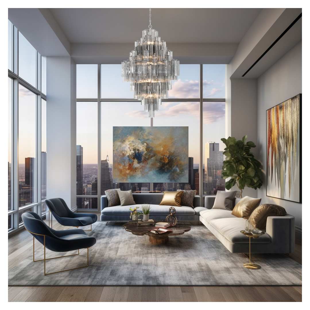 Addis 20 Light 31" Wide Crystal Waterfall Chandelier with Smoke Crystal Shades