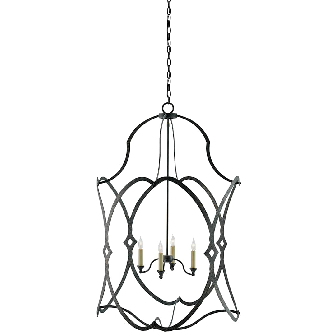 Charisma 4 Light Wrought Iron Cage Chandelier