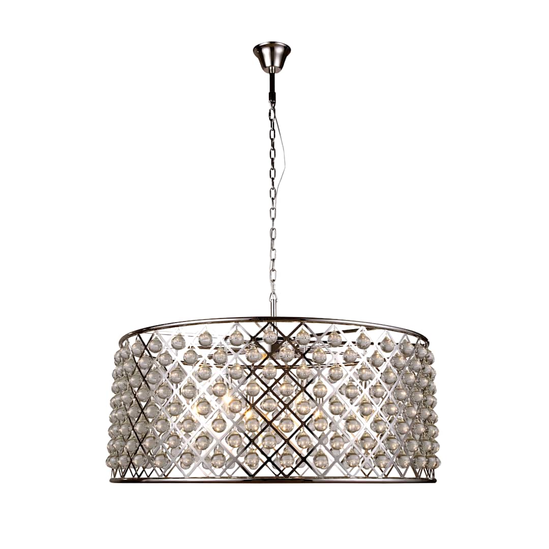 Madison 10 Light 44" Wide Crystal Drum Chandelier with Clear Royal Cut Crystals