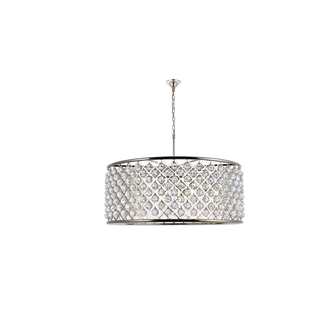 Madison 10 Light 44" Wide Crystal Drum Chandelier with Clear Royal Cut Crystals