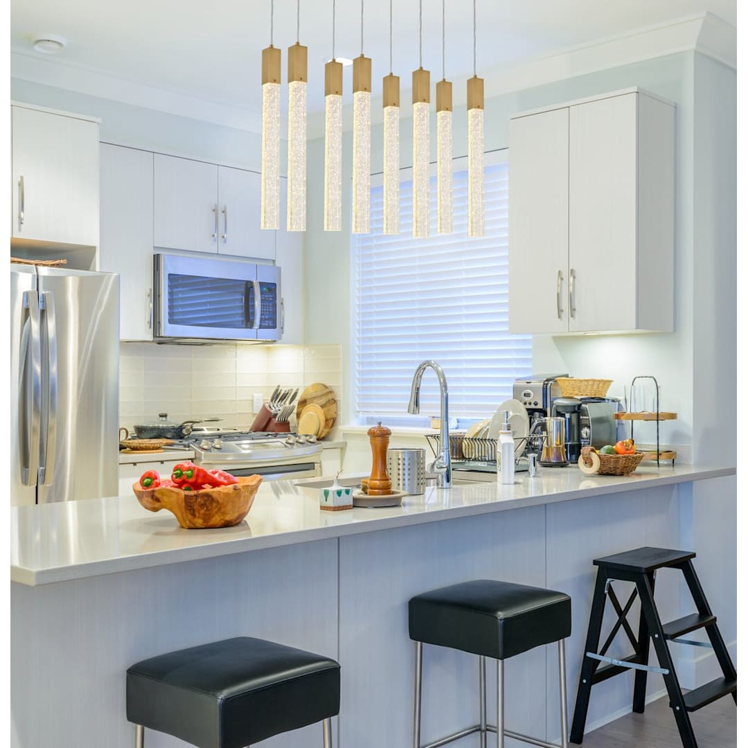 Weston 25 Light 36" Wide LED Crystal Multi Light Pendant with Clear Crystal Accents