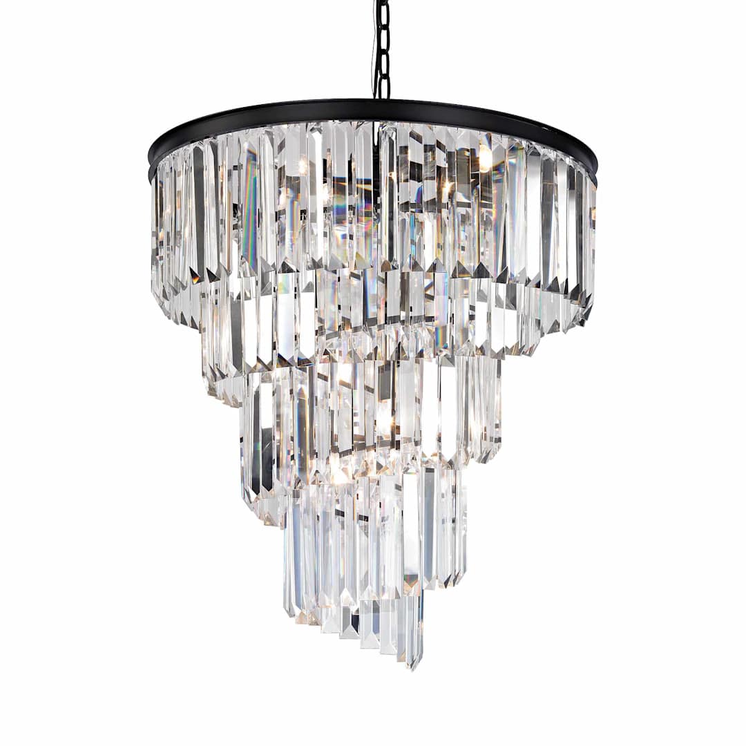 9 Light 4 Tier Crystal Chandelier from the Palacial Collection