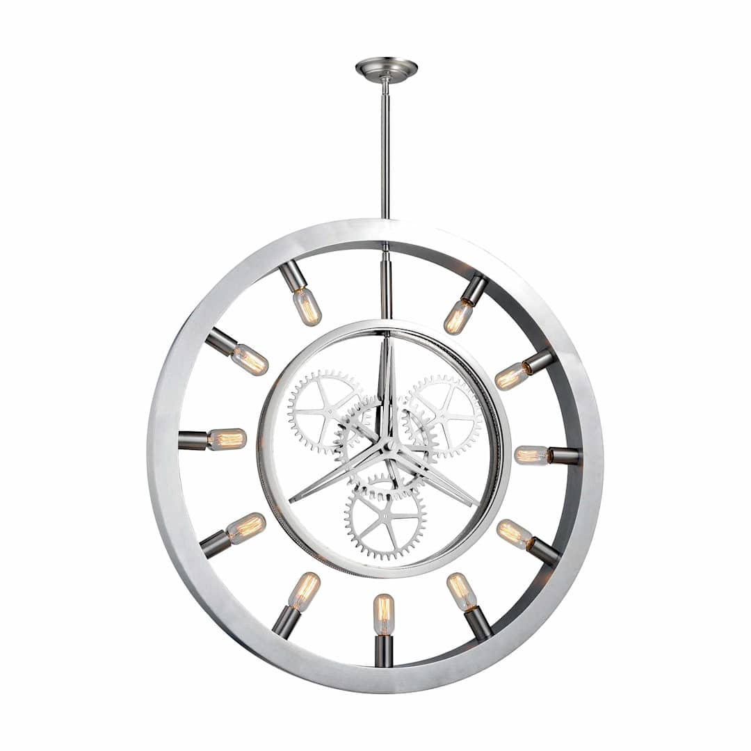 11 Light 1 Tier Chandelier with Clear Disk Shade from the Chronology Collection