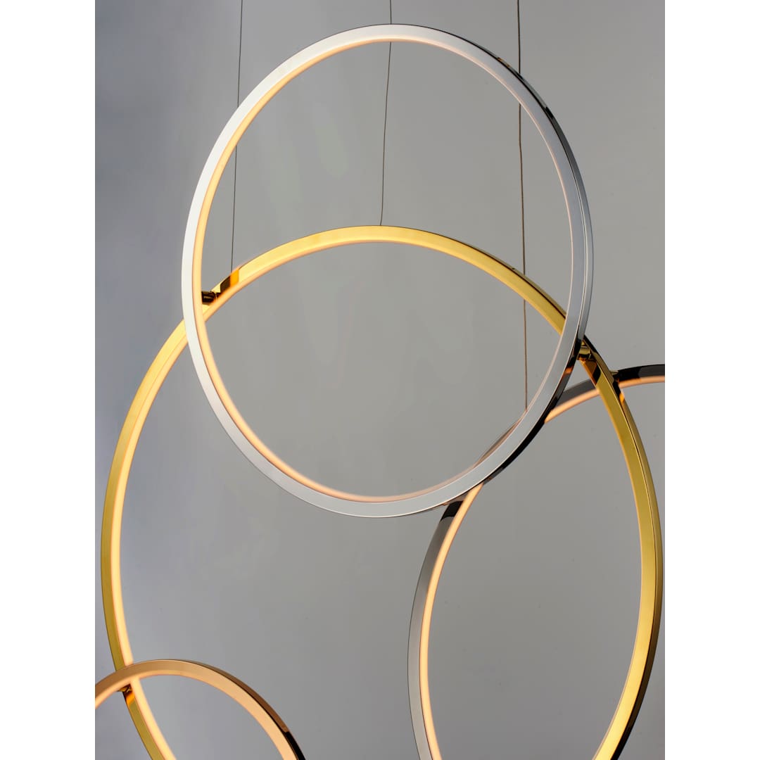 Union 5 Light 47" Wide LED Abstract Chandelier