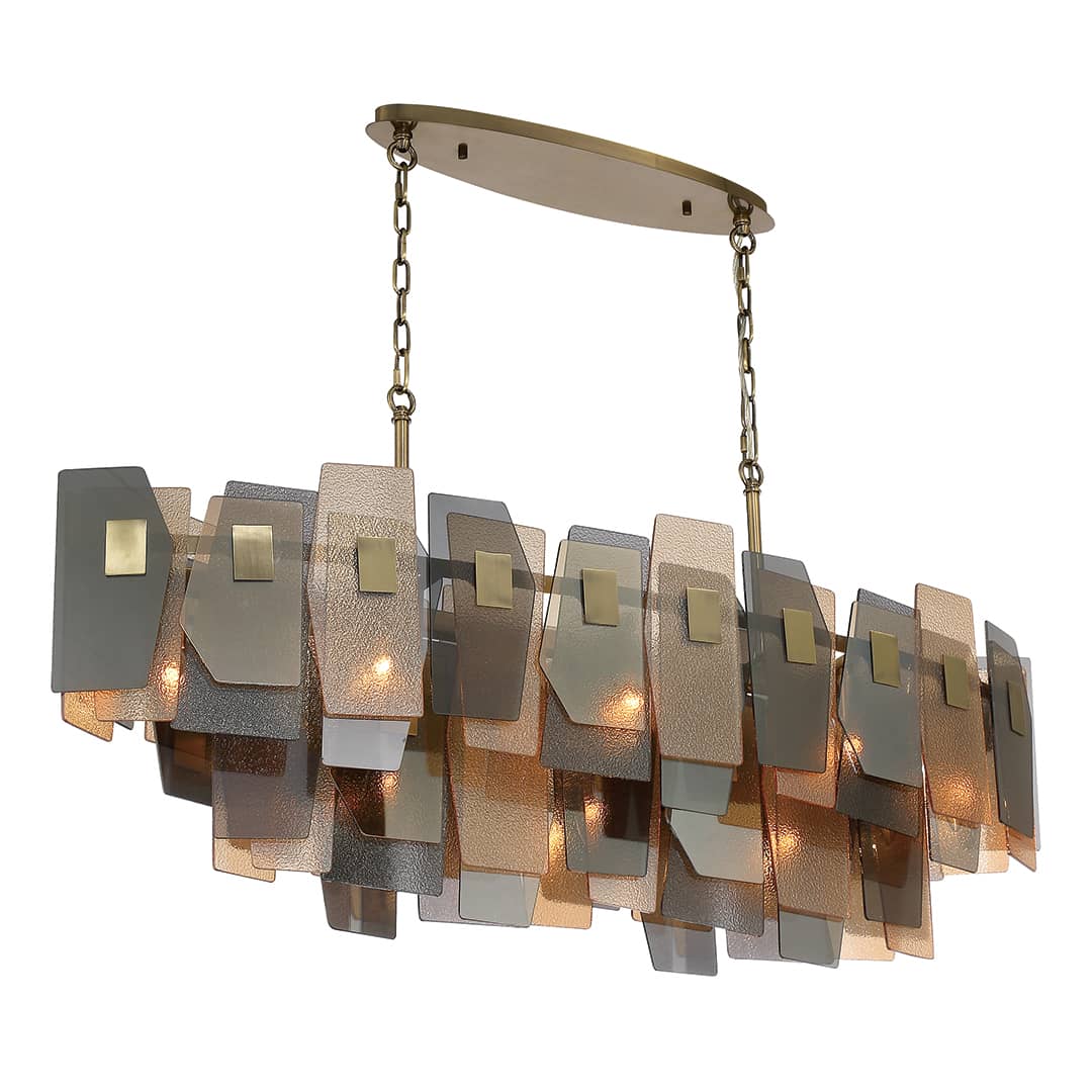 Cocolina 11 Light 13" Wide Abstract Linear Chandelier