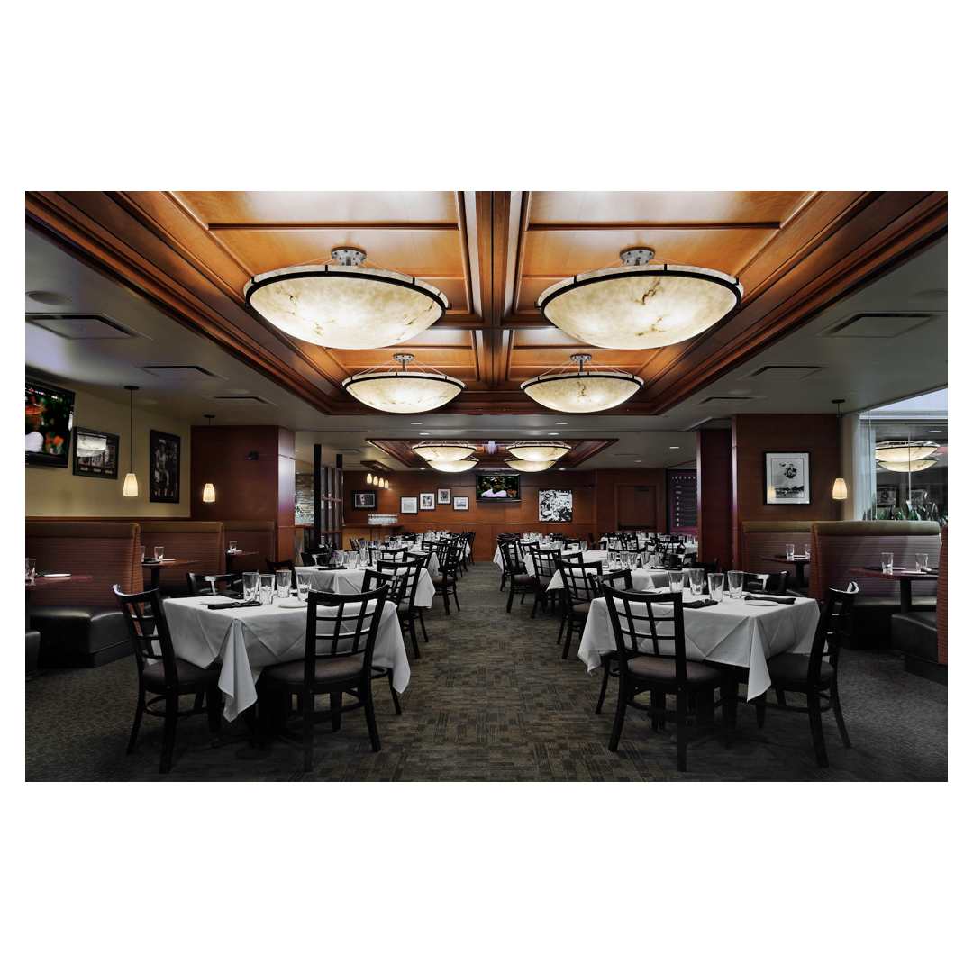 Alabaster Stone / Glass Semi-Flush Ceiling Fixture from the LumenAria Collection