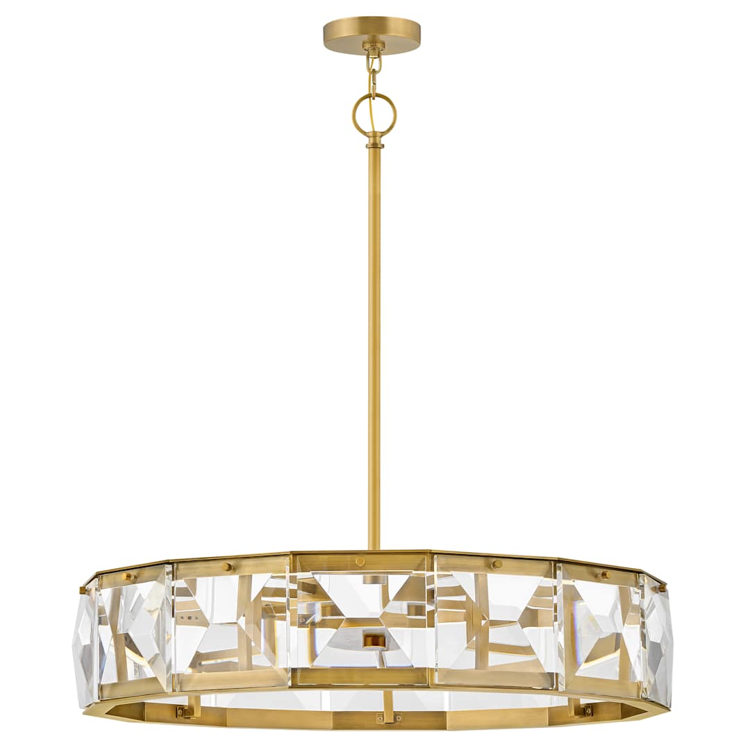 Jolie 30" Wide LED Crystal Drum Chandelier