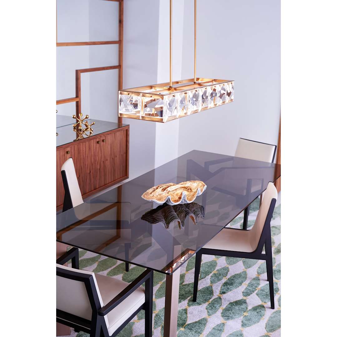 Jolie 45" Wide LED Crystal Linear Chandelier