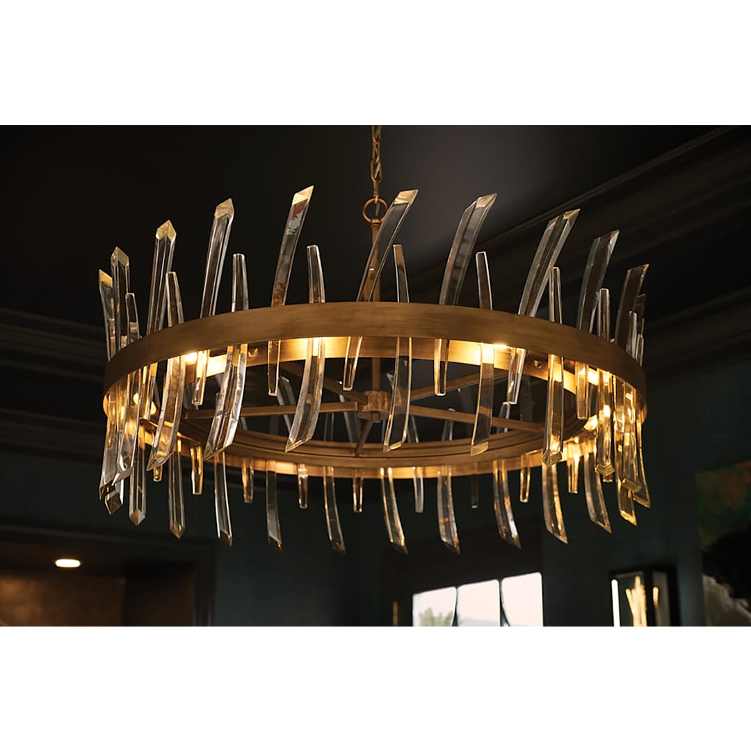 Revel 10 Light 36" Wide Crystal Drum Chandelier