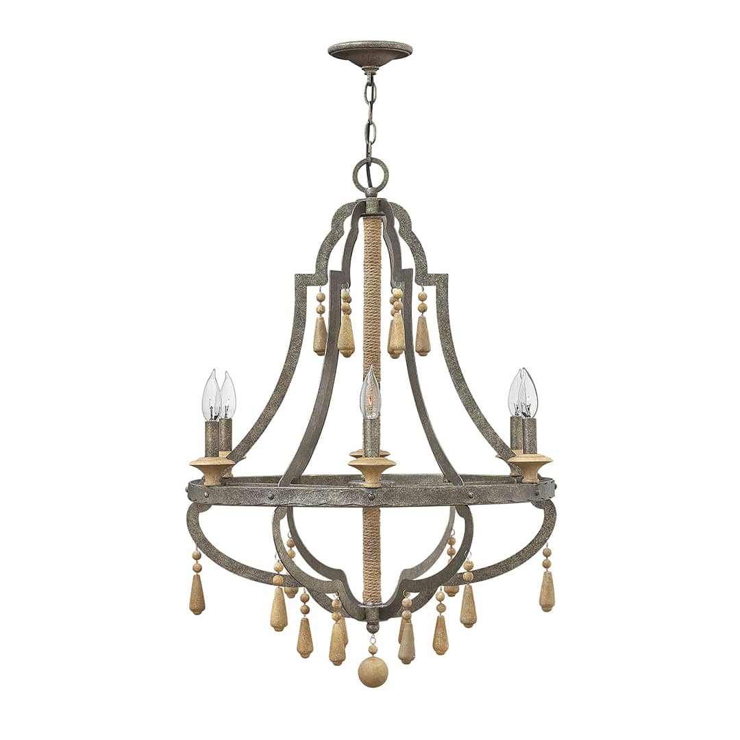 6 Light 1 Tier Chandelier from the Cordoba Collection