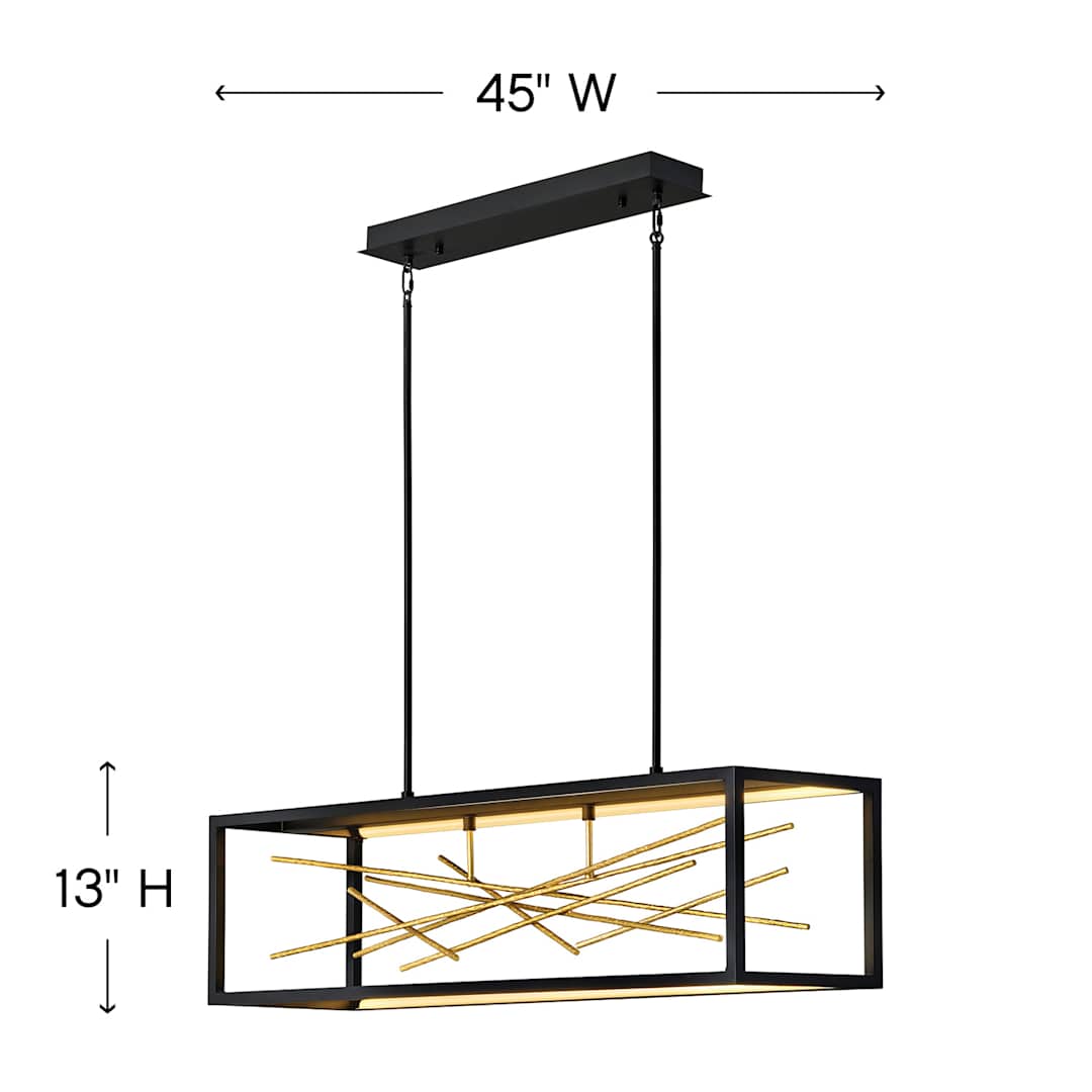 Styx 45" Wide LED Abstract Chandelier