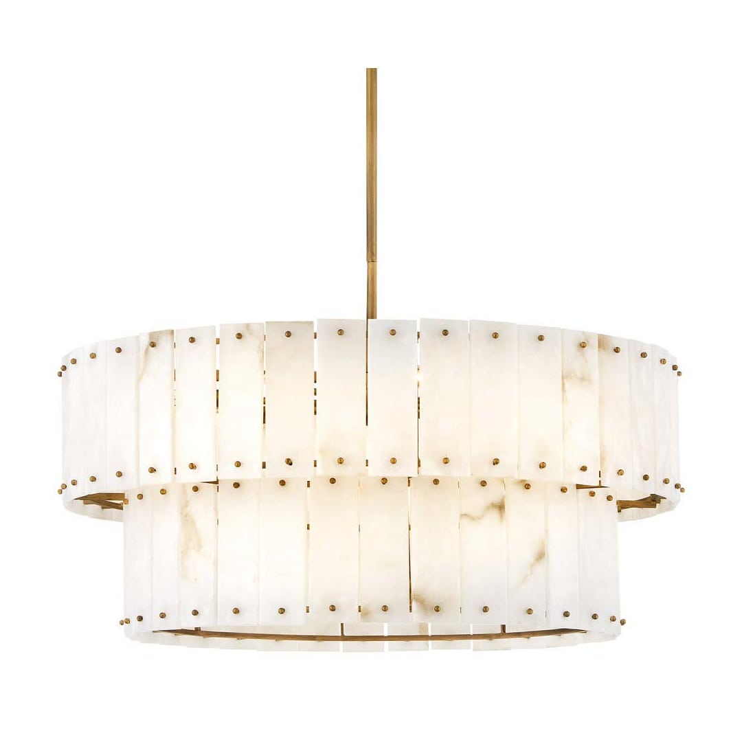 Simone 8 Light 34" Wide Waterfall Chandelier with Alabaster Shades