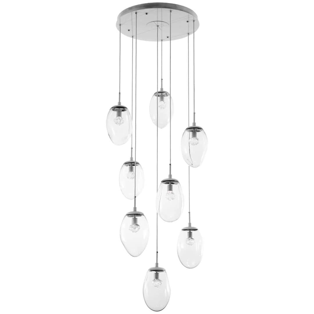 Meteo 30" Wide 8 Light LED Crystal Multi Light Pendant
