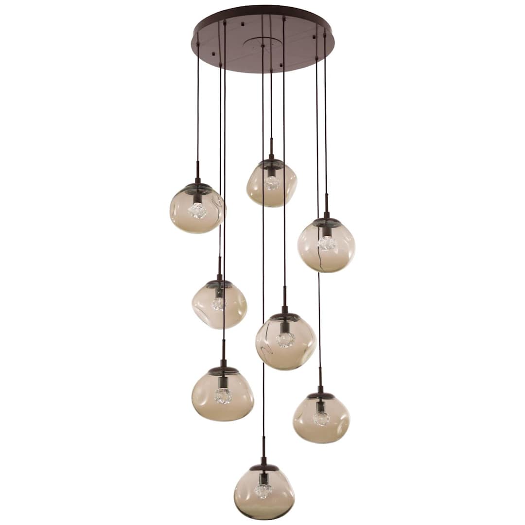 Nova 32" Wide 8 Light LED Crystal Multi Light Pendant